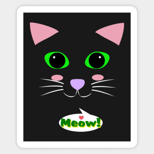 Cute Kitty Face Sticker